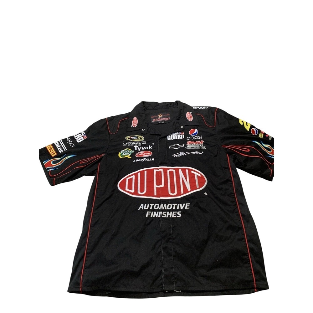 Jeff Gordon #24 Men Large 20th Anniversary DuPont NASCAR Pit Crew Racing Shirt
